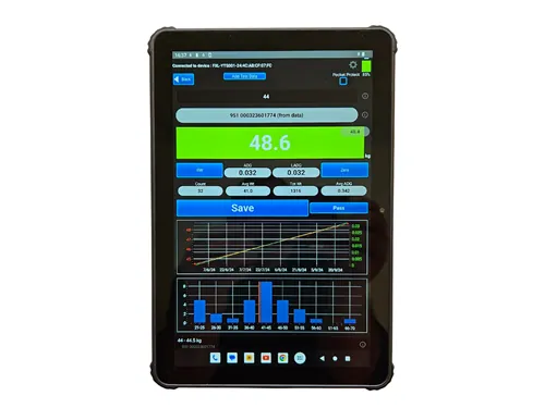 Rugged tablet running the YardsTech&reg; App